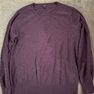 J. Crew Men's Deep Purple Crewneck Sweater